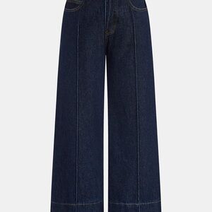 Commense XL Mid-Waisted Denim Wide-Leg Jeans in Navy NWT $59